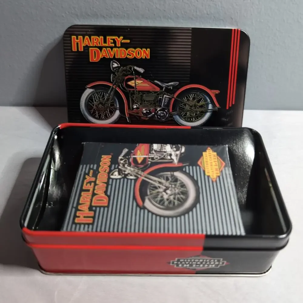 Lot of 3‎ Collectable Vintage Harley Davidson Playing Cards and Tins New Sealed